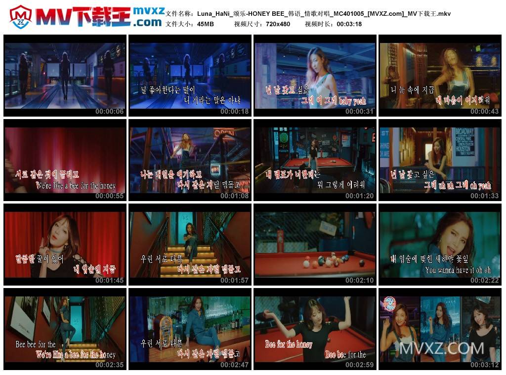 Luna_HaNi_颂乐-HONEY BEE_韩语_情歌对唱_MC401005